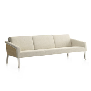 Arno Wood Back Three Seat Sofa