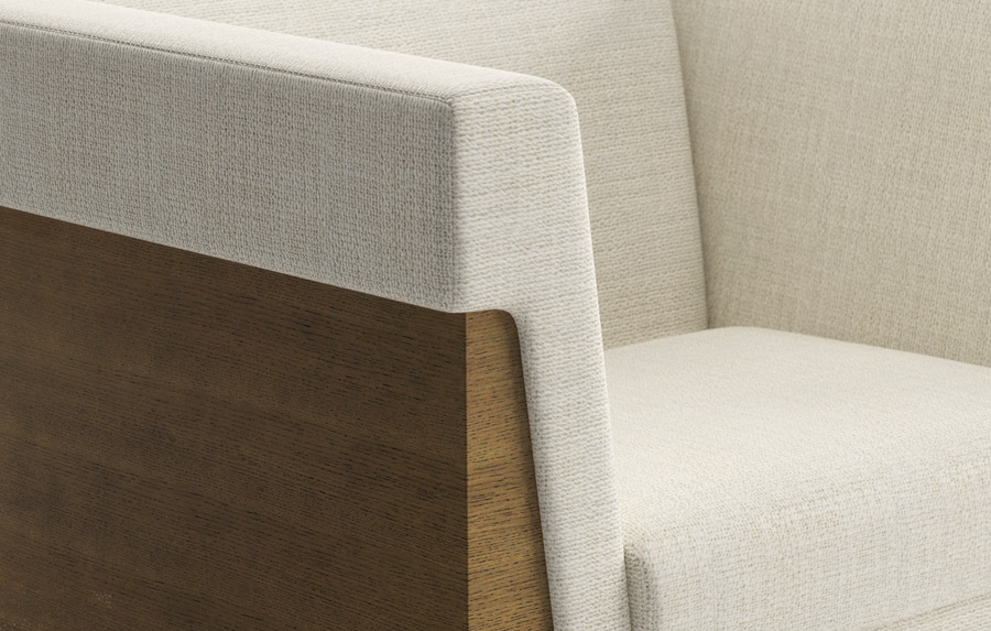 Ava Wood Back Lounge Chair