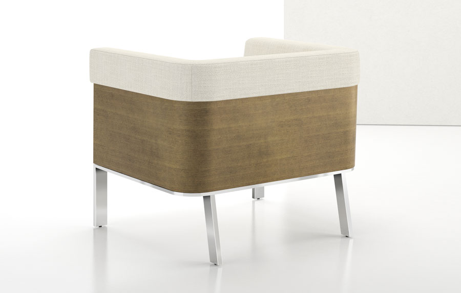 Ava Wood Back Lounge Chair