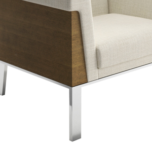Ava Wood Back Lounge Chair - thumb