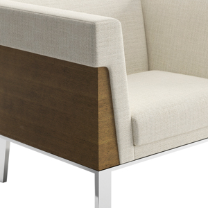 Ava Wood Back Lounge Chair - thumb