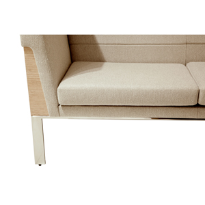 Ava Wood High Back Two Seat Sofa - thumb
