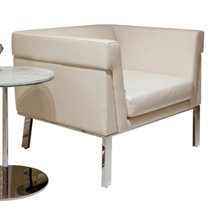 Ava Wood Back Lounge Chair - thumb