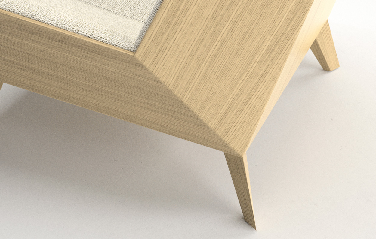 Avant Wood Back Lounge Chair