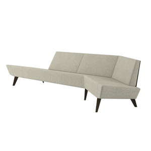Avant Long Angled Wood Back Sofa