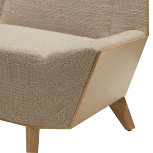 Avant Wood Back Lounge Chair - thumb