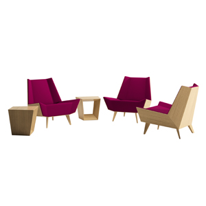 Avant Wood Back Lounge Chair - thumb