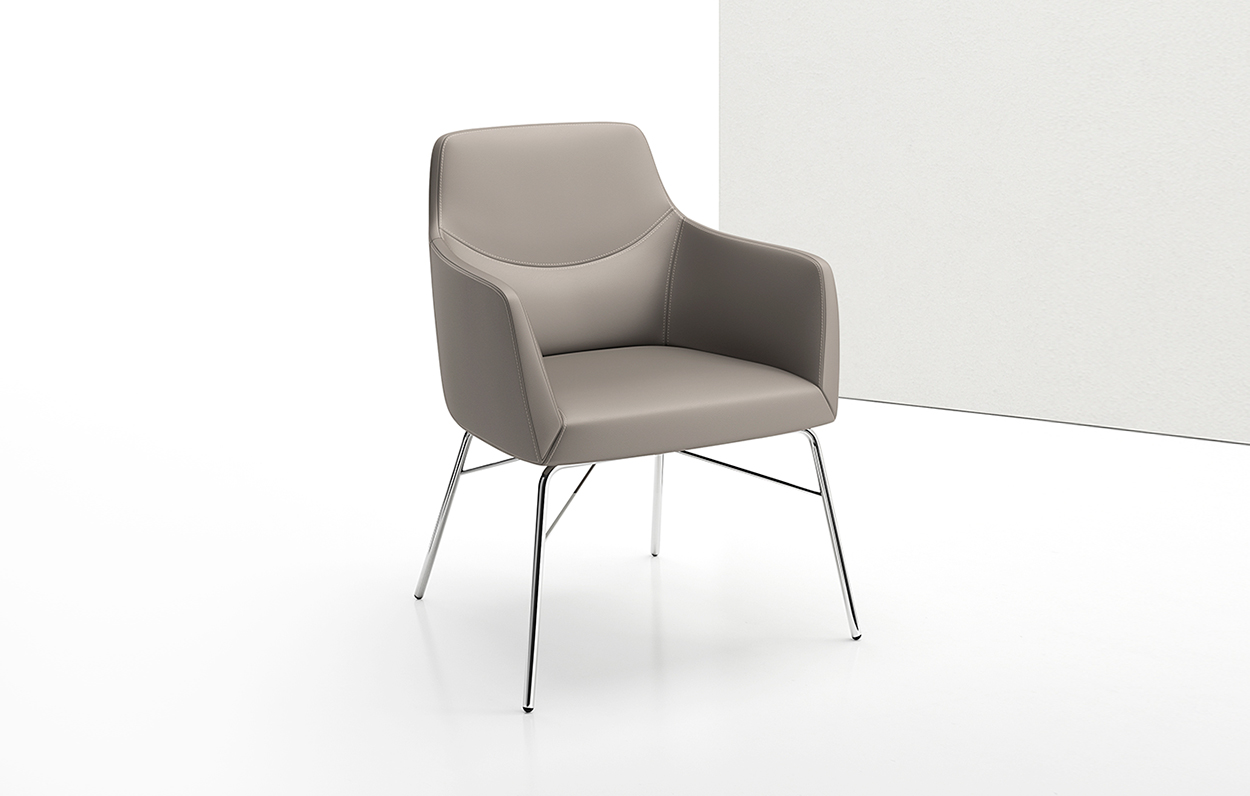 Bing Guest Chair Tubular Base