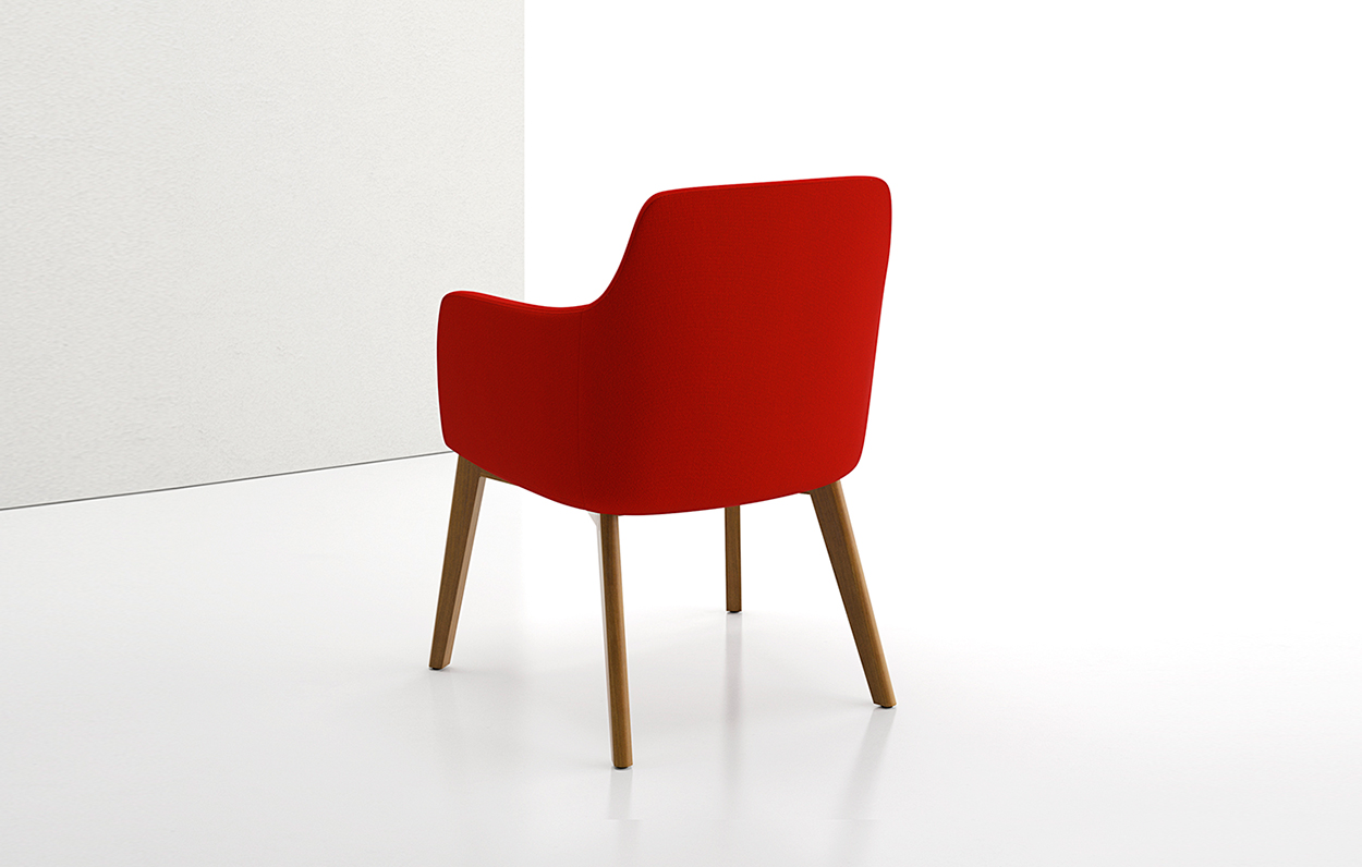 Bing Guest Chair Wood Legs