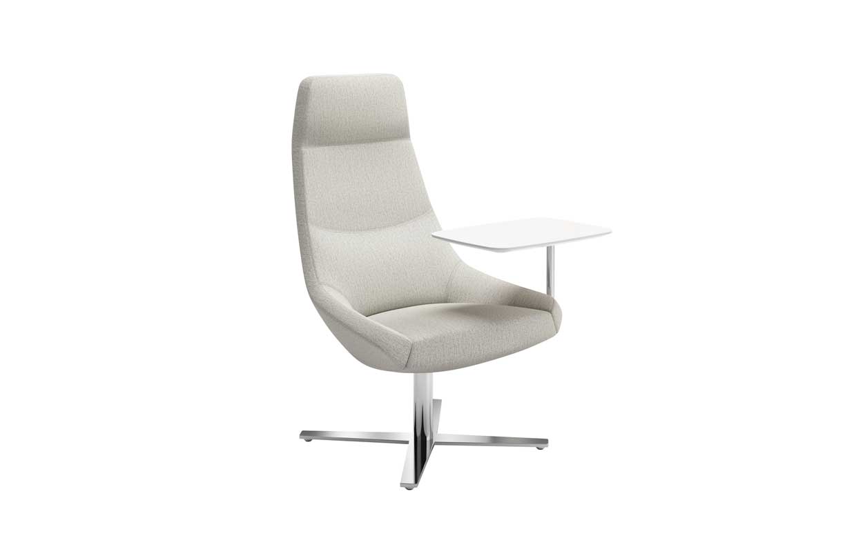 Bing High Back Work Lounge 4 Star Base + Tablet