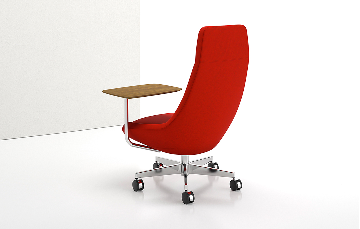 Bing High Back Work Lounge 5-Star Caster Base + Tablet