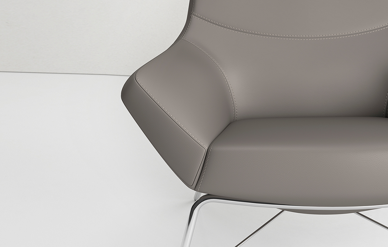 Bing High Back Lux Lounge Tubular Base