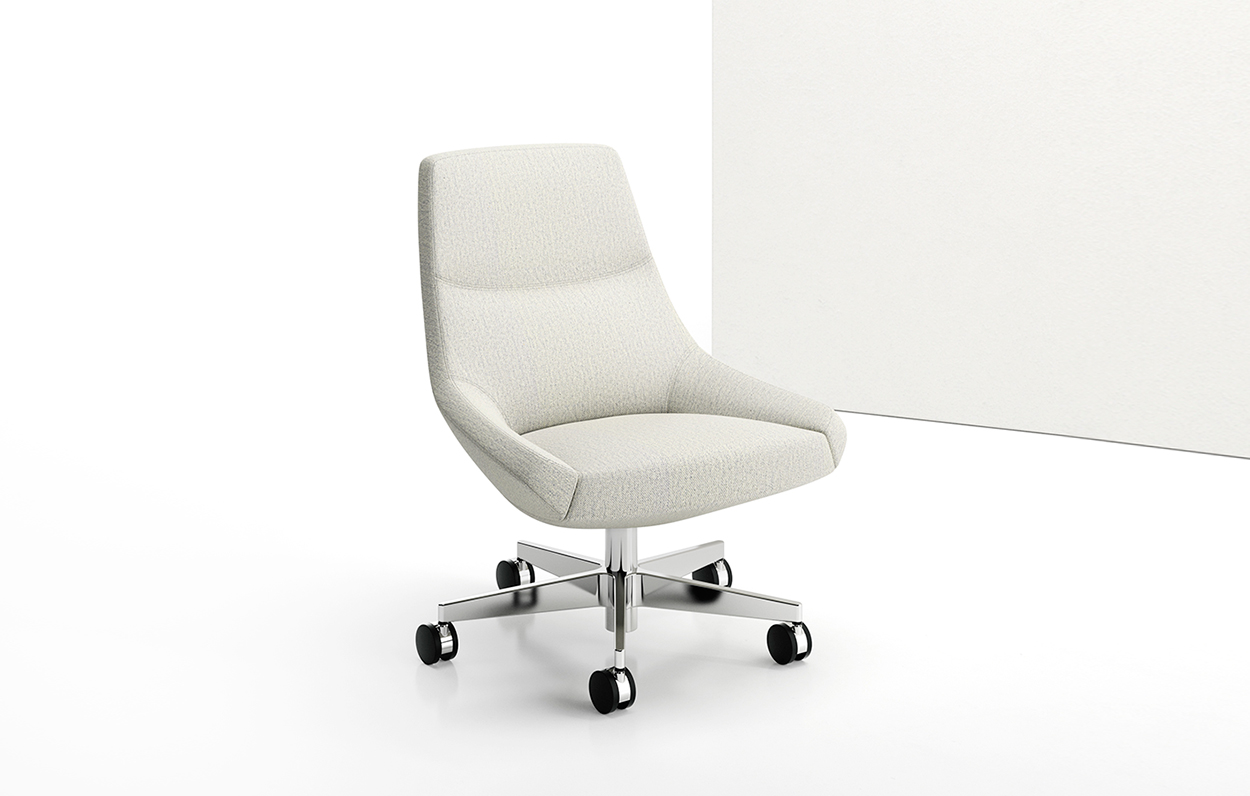 Bing Mid Back Work Lounge 5-Star Caster Base