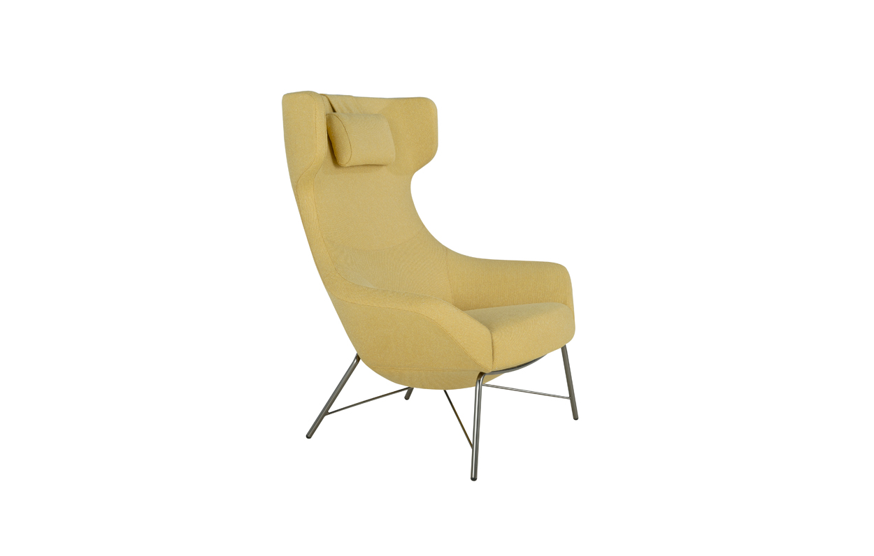 Bing Wing Back Luxe Lounge Tubular Base