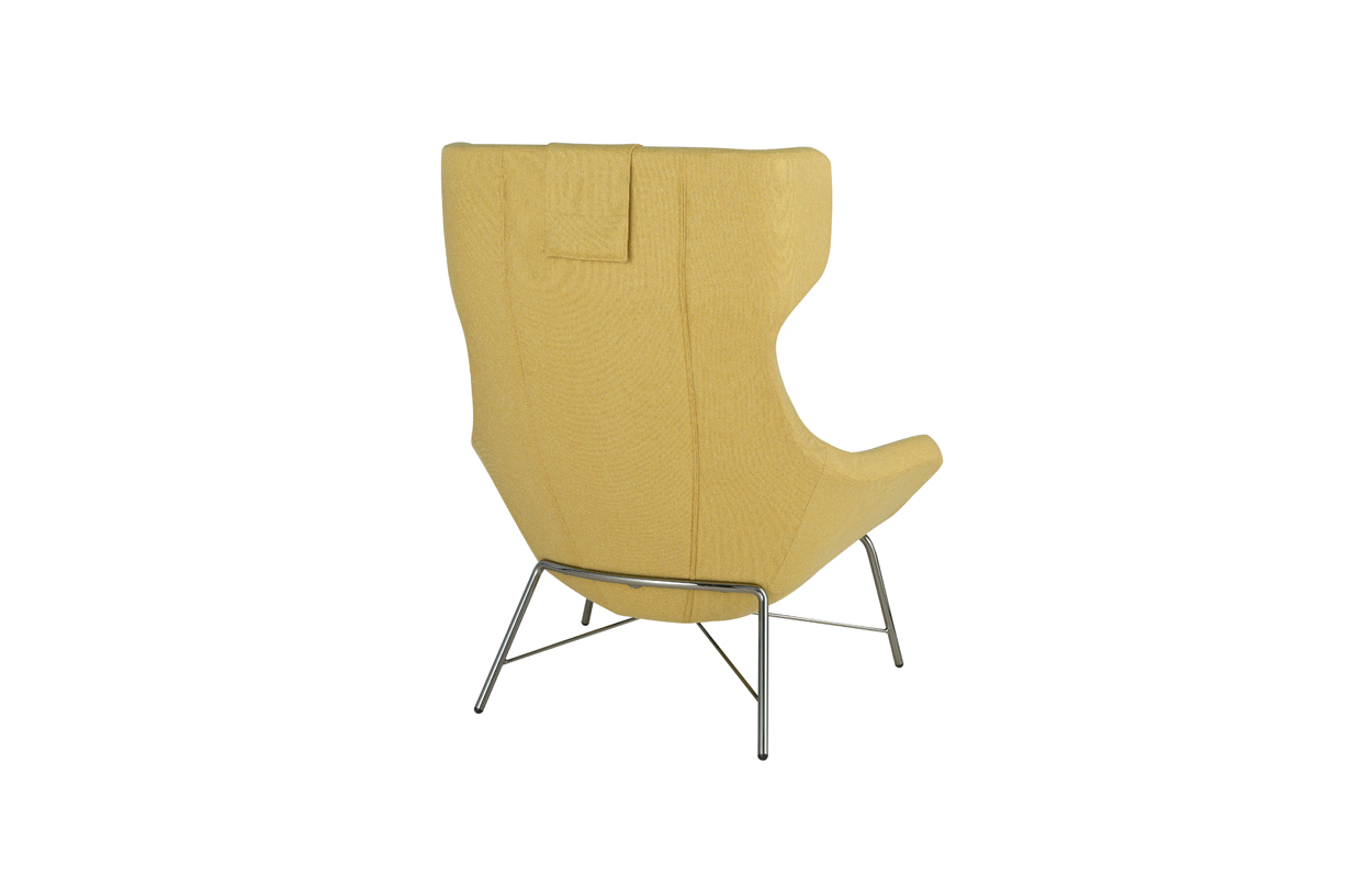 Bing Wing Back Luxe Lounge Tubular Base