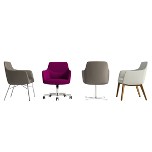 Bing Guest Chair Tubular Base - thumb