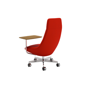 Bing High Back Work Lounge 5-Star Caster Base + Tablet - thumb