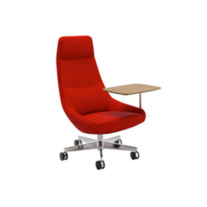 Bing High Back Work Lounge 5-Star Caster Base + Tablet