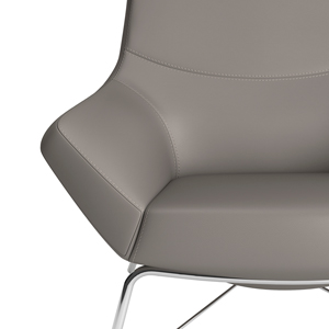Bing High Back Lux Lounge Tubular Base - thumb