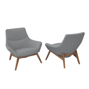 Bing Mid Back Luxe Lounge Wood Base - thumb