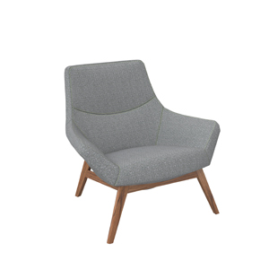 Bing Mid Back Luxe Lounge Wood Base