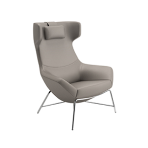 Bing Wing Back Luxe Lounge Tubular Base