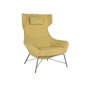 Bing Wing Back Luxe Lounge Tubular Base - thumb