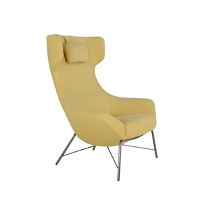 Bing Wing Back Luxe Lounge Tubular Base - thumb