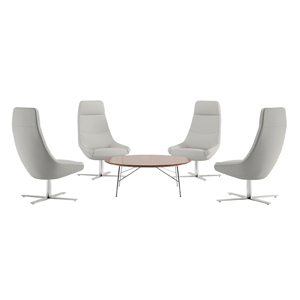 Bing High Back Work Lounge 4 Star Base - thumb