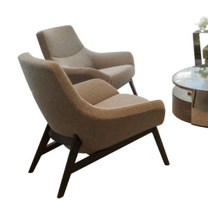 Bing Mid Back Luxe Lounge Wood Base - thumb