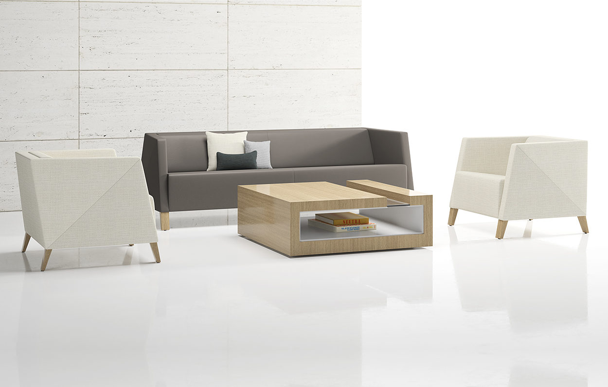 Caid Lounge Chair Wood Leg