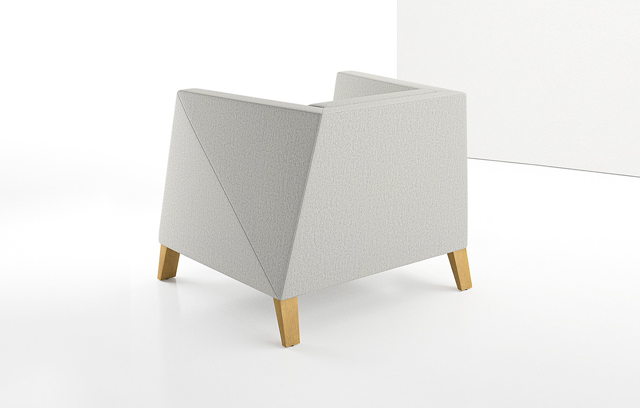 Caid Lounge Chair Wood Leg