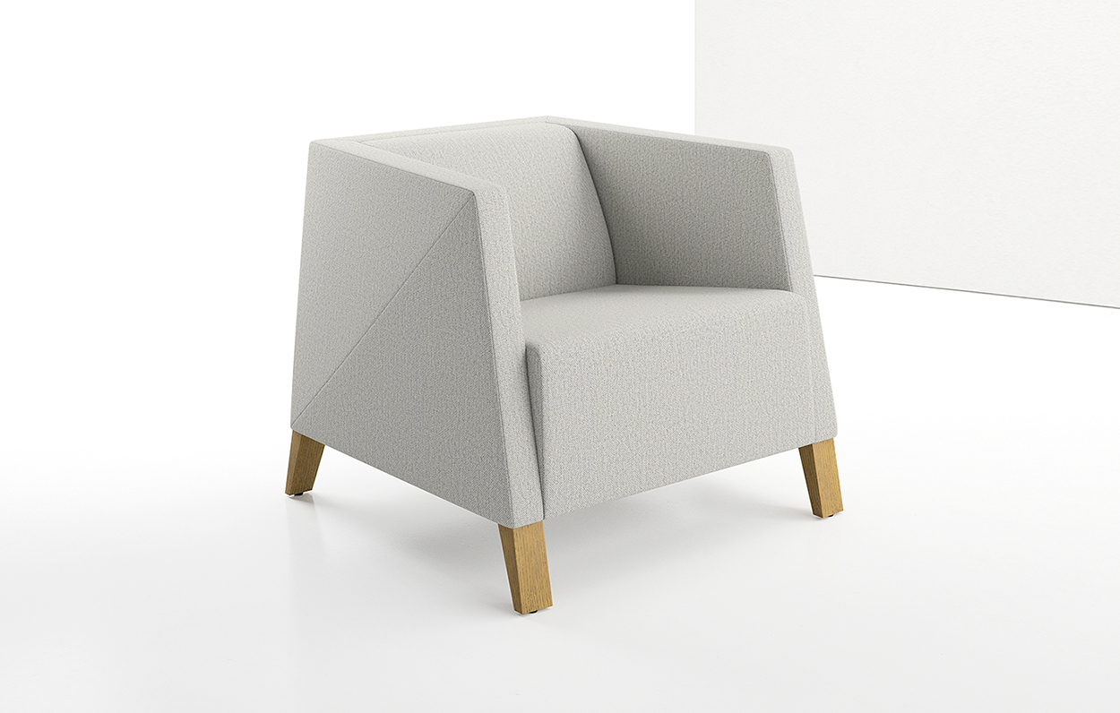 Caid Lounge Chair Wood Leg