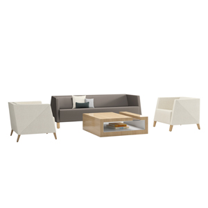 Caid Lounge Chair Wood Leg - thumb