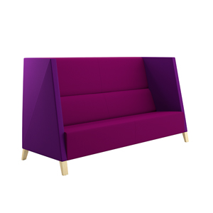 Caid High Back Sofa Wood Leg