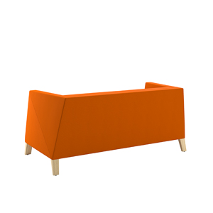 Caid Love Seat Wood Leg - thumb