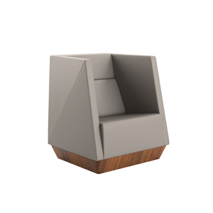Caid Mid Back Lounge Chair Plinth Base
