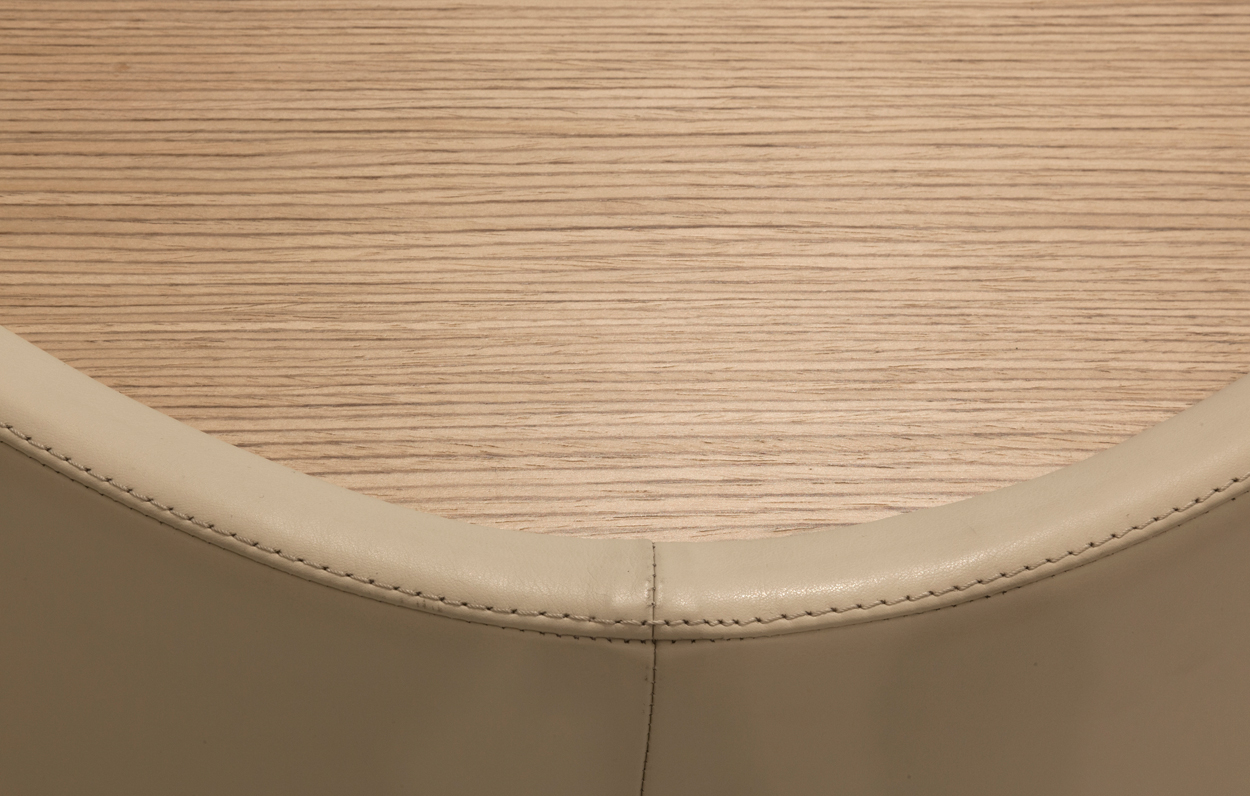 Ellsworth Ottoman Wood Top