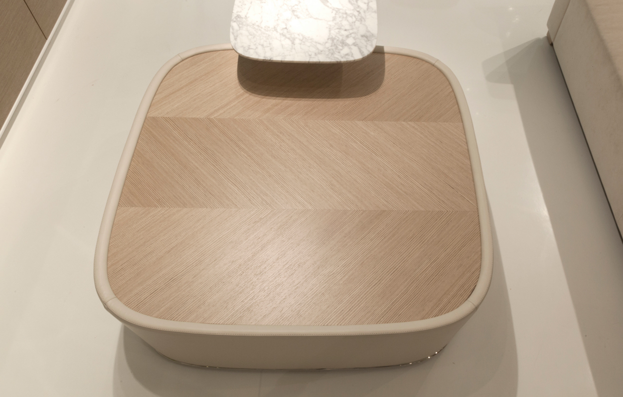 Ellsworth Ottoman Wood Top