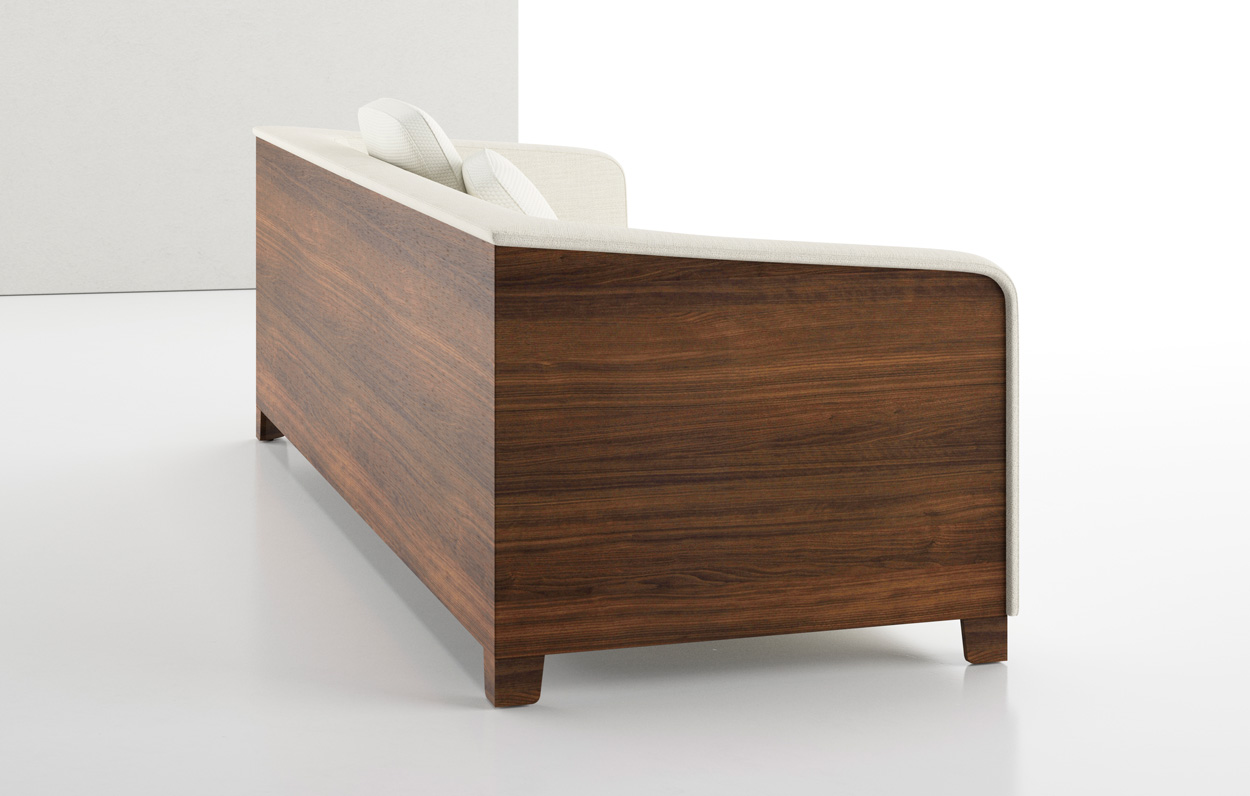 Ellsworth Two Sofa Wood Back