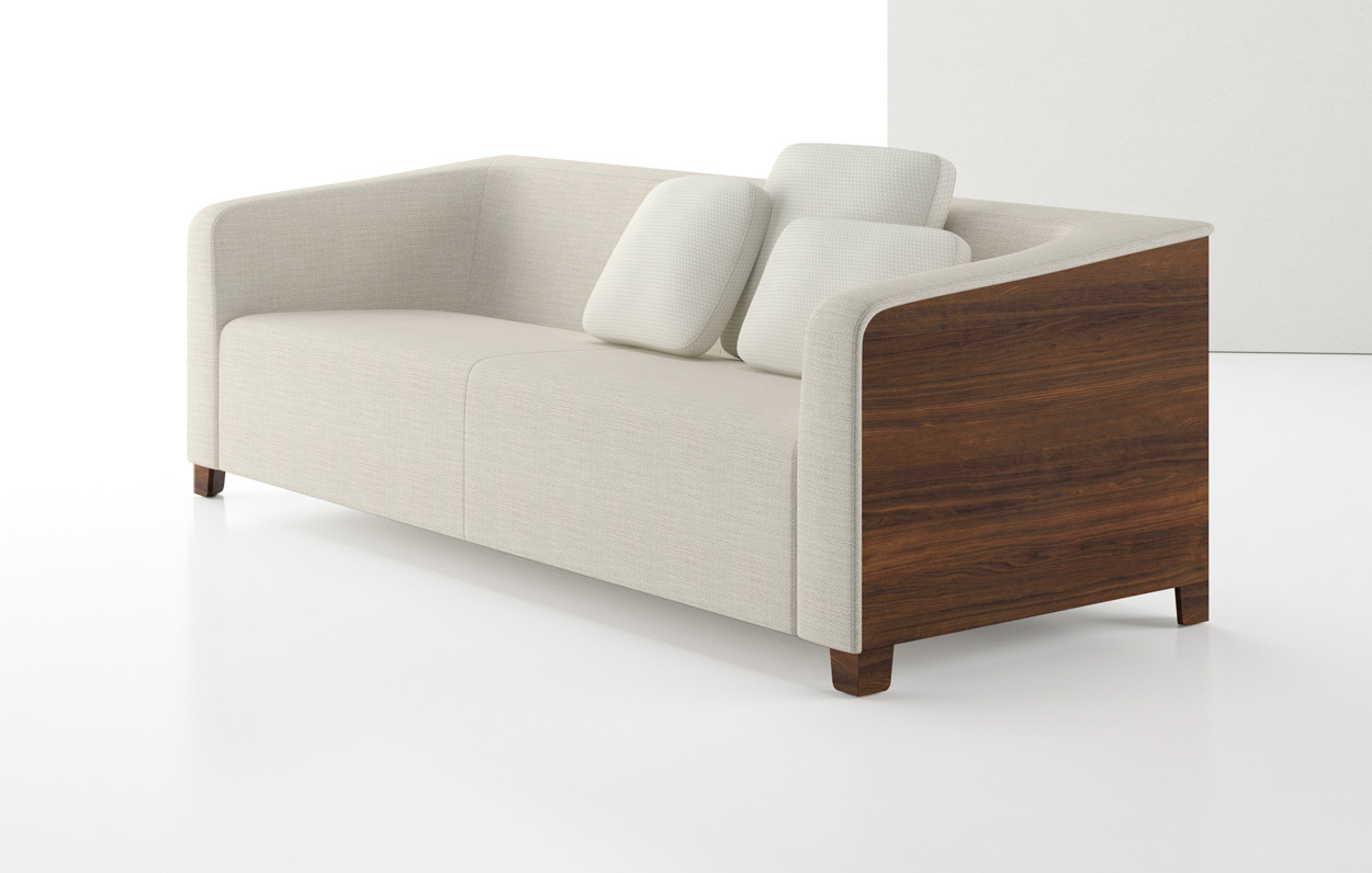 Ellsworth Two Sofa Wood Back