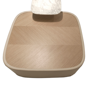 Ellsworth Ottoman Wood Top - thumb