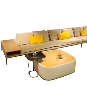 Ellsworth Ottoman Wood Top - thumb