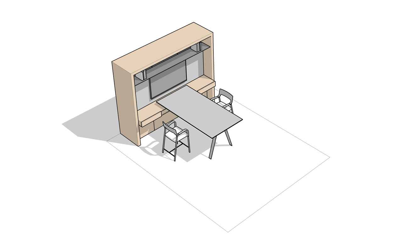 Framework™ 36H Fixed Meeting Table 12x15