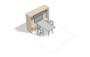 Framework™ 36H Fixed Meeting Table 12x15 - thumb