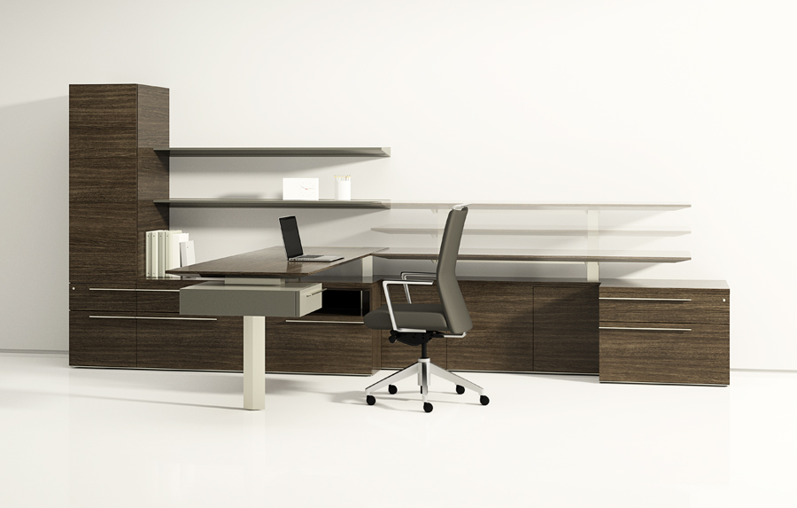 Index LT™ Casegoods Optional Black Apricot, Height-Adjustment