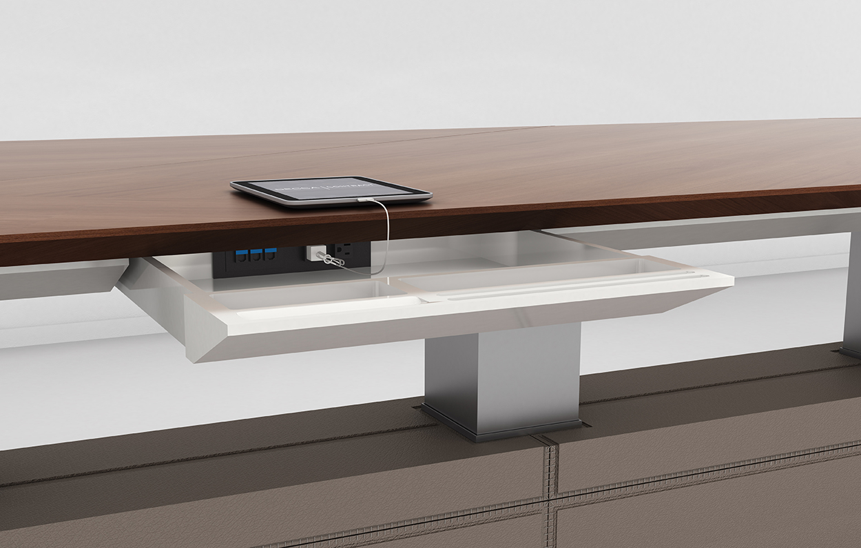 Motile Table Power Access