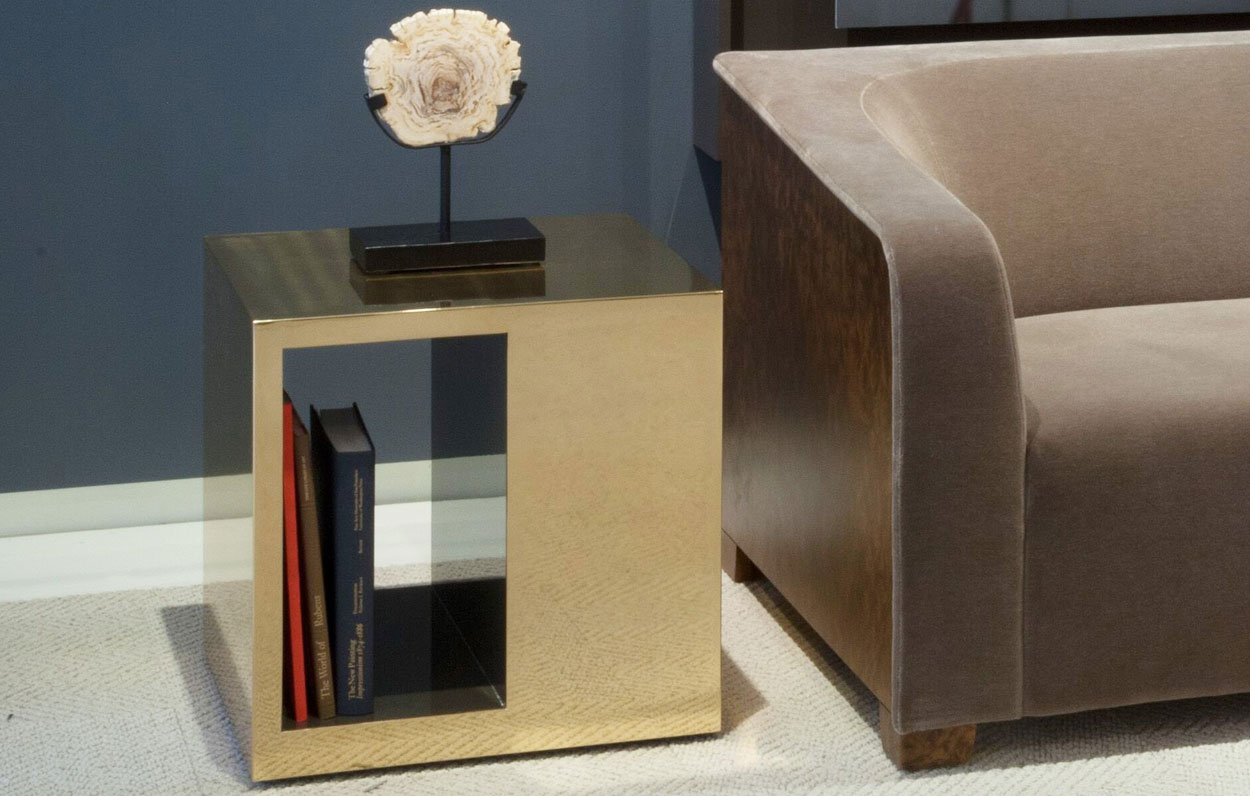 Rottet Side Table Square Open Asymmetrical