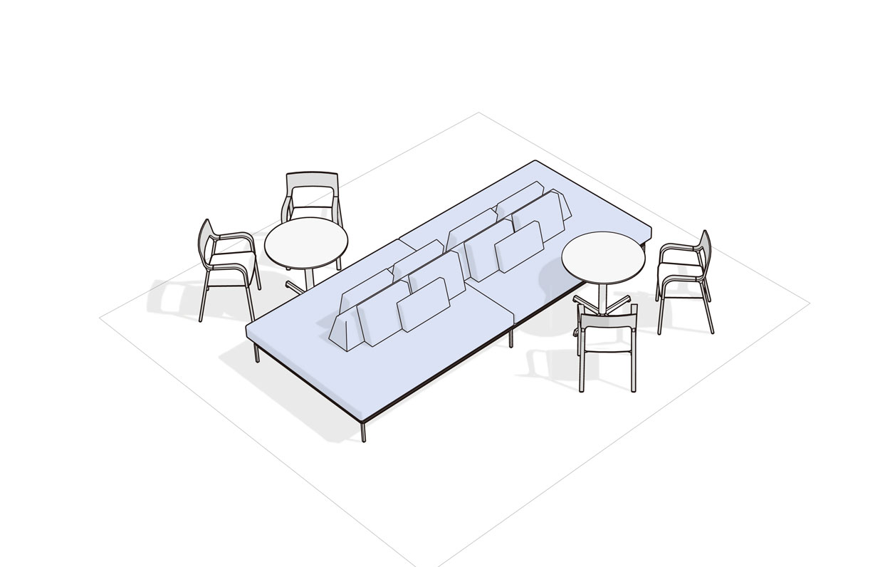 SuperSpan B2B Two Seater Island