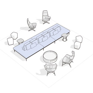 SuperSpan B2B Three Seater Island - thumb